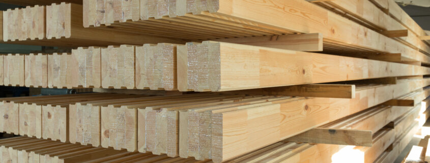 laminated timber beams with adhesives for timber constructions