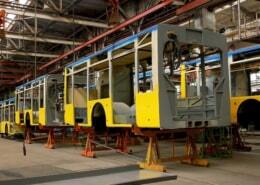 adhesives and sealants for buses beeing applied during assembly
