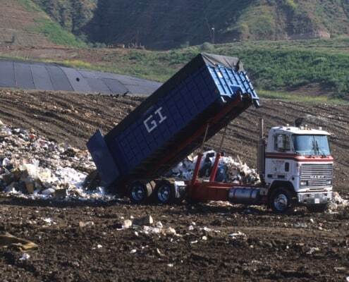 landfill sealants and dump truck