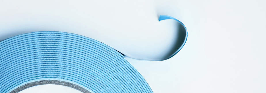 blue medical tape with wash soluble adhesive